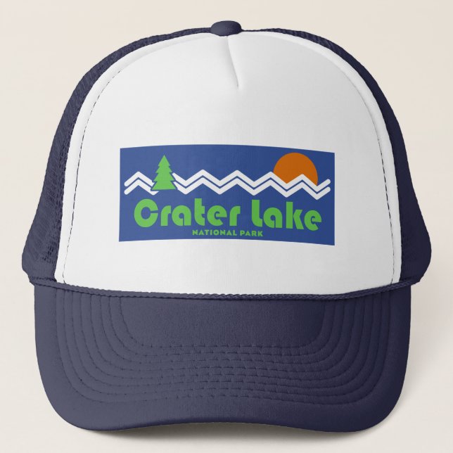 Crater Lake National Park Retro Trucker Hat (Front)