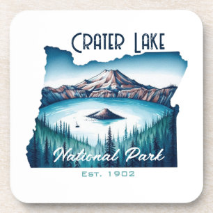 Crater Lake National Park Souvenir Gift Coaster