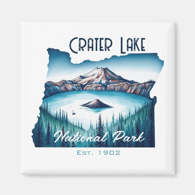 Crater Lake National Park Souvenir Gift Magnet (Front)