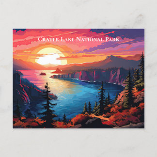 Crater Lake National Park Souvenir Travel Postcard