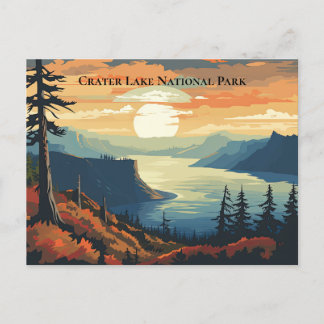 Crater Lake National Park Souvenir Travel Postcard