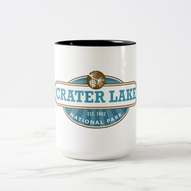Crater Lake National Park Two-Tone Coffee Mug (Center)