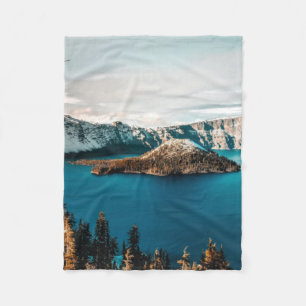 Crater Lake of Southern Oregon  Fleece Blanket