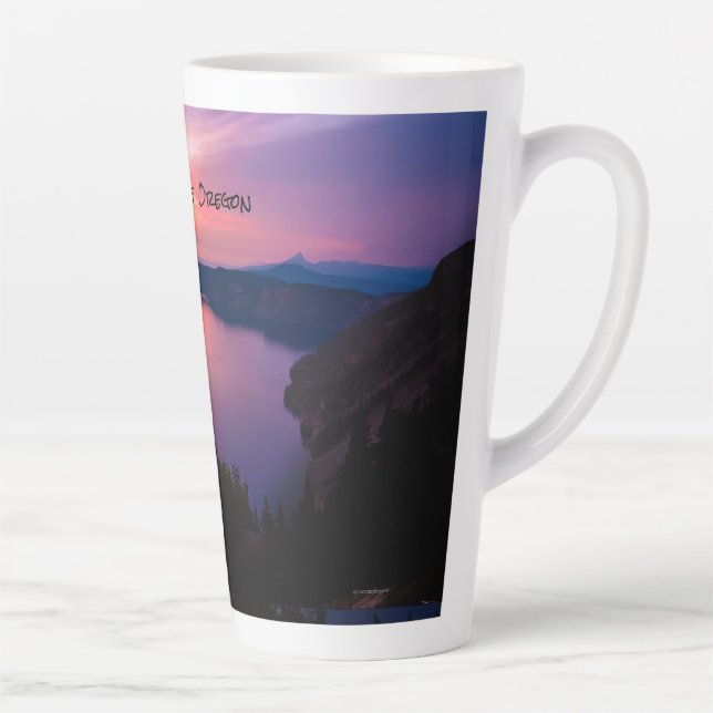 Crater Lake Oregon Sunset Tall Mug (Right)