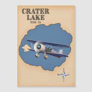 Crater Lake Oregon USA vintage map