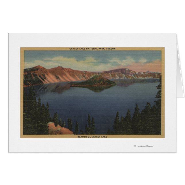 Crater Lake, Oregon - Wizard Island View #2 (Front Horizontal)