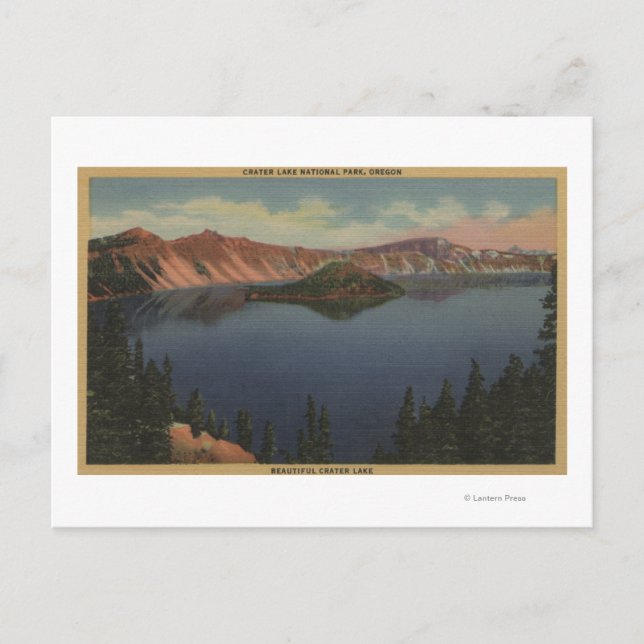 Crater Lake, Oregon - Wizard Island View #2 Postcard (Front)