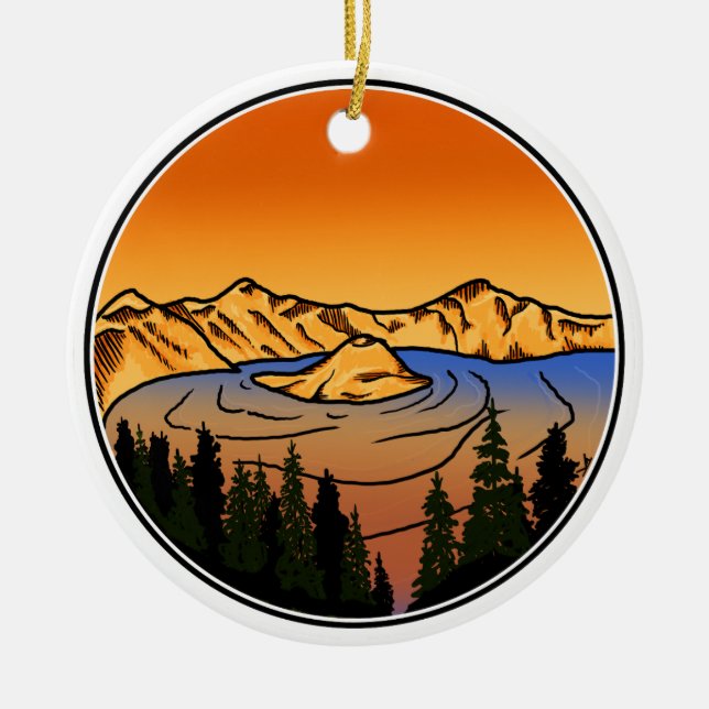 Crater Lake Ornament (Front)