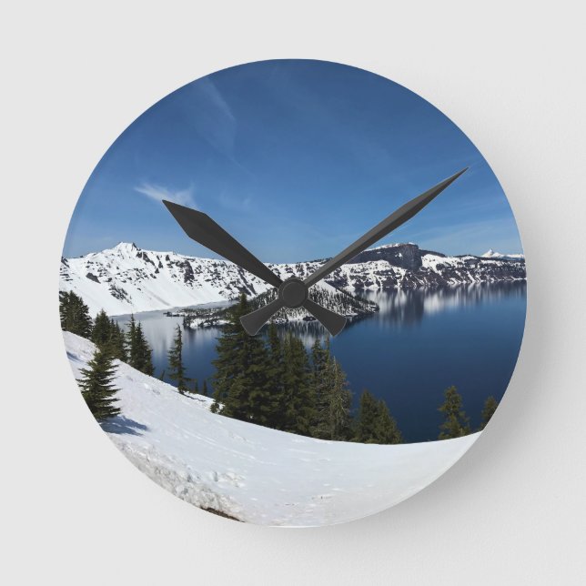 Crater Lake Round Clock (Front)