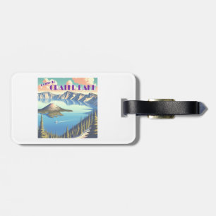 Crater Lake Vintage Poster Luggage Tag