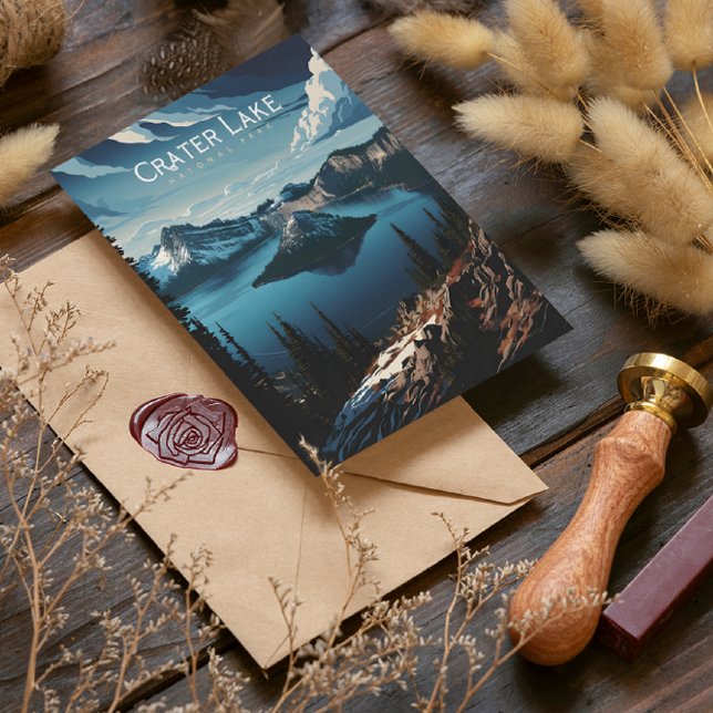 Crater Lakes Majestic Island View Postcard (Creator Uploaded)