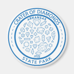 Crater of Diamonds State Park Arkansas Badge Magnet
