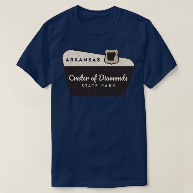 Crater of Diamonds State Park Arkansas Welcome Sig T-Shirt (Design Front)