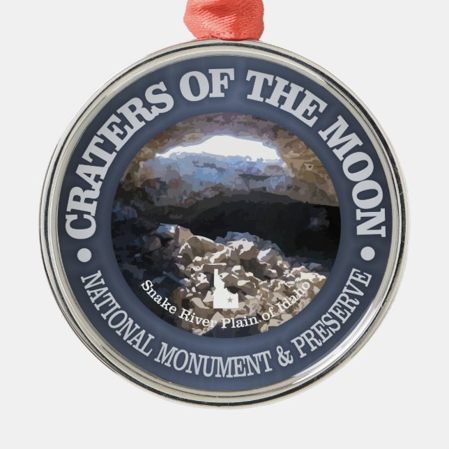 Craters of the Moon Metal Ornament (Front)