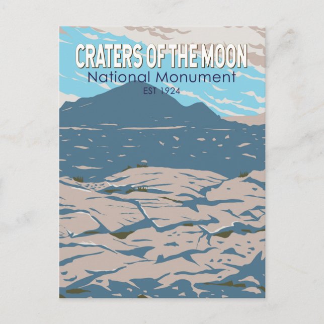 Craters of the Moon National Monument Idaho Retro Postcard (Front)