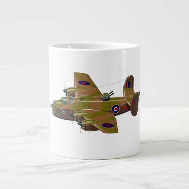 Cratoon retro bomber large coffee mug (Front)