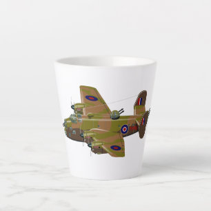 Cratoon retro bomber latte mug