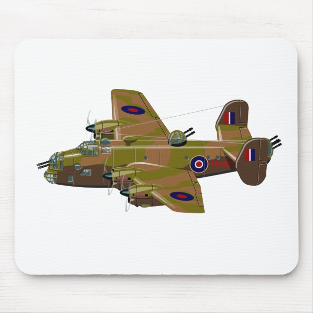 Cratoon retro bomber mouse pad (Front)