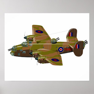 Cratoon retro bomber poster