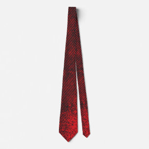 Cravate Dégradation rouge et noir Grunge Tie