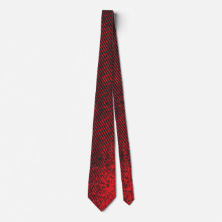 Cravate Dégradation rouge et noir Grunge Tie