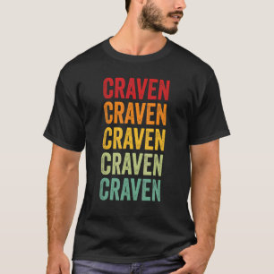 Craven County North Carolina Rainbow Text Design T-Shirt