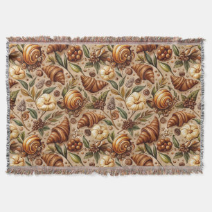 Craven Croissants Throw Blanket