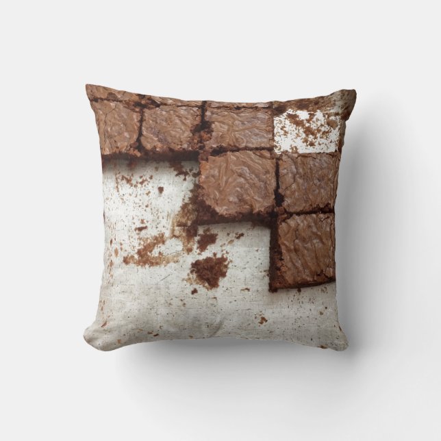 'Craving Brownies' Throw Pillow 16" x 16" (Front)