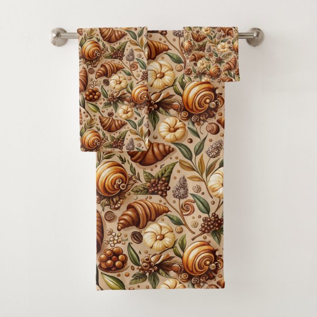Craving Croissants  Bath Towel Set (Insitu)
