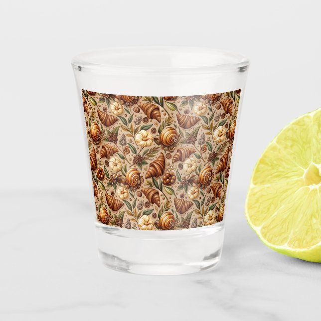 Craving Croissants  Shot Glass (Front)