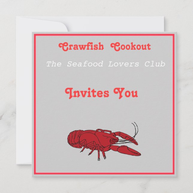 Craw fish cookout invitation (Front)