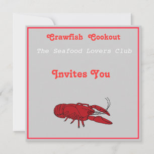Craw fish cookout invitation