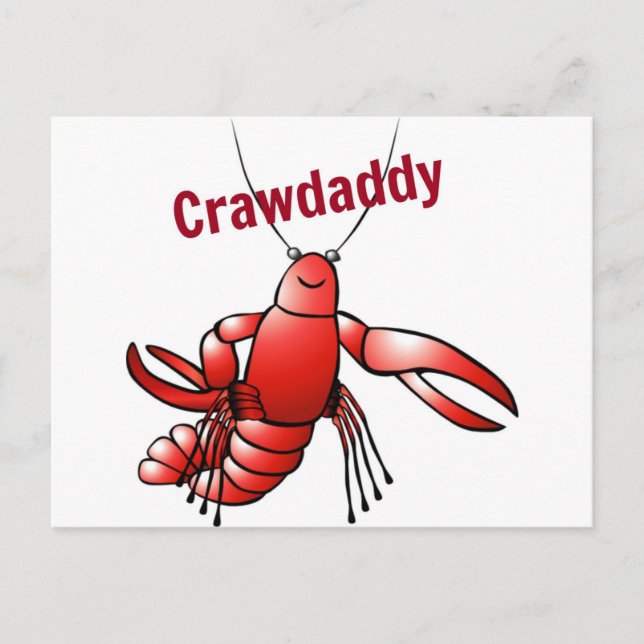 Crawdaddy Red Crayfish Postcard (Front)