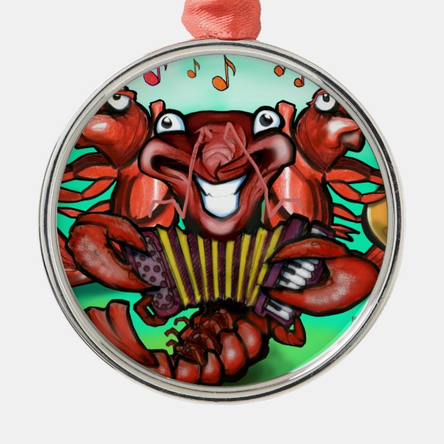 Crawfish Band Metal Tree Decoration (Front)