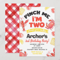 Crawfish Birthday Invitation | 2nd Birthday
