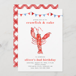 Crawfish Birthday Invitation   Crawfish Party