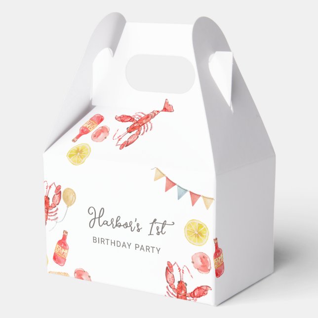 Crawfish Birthday Party Favor Boxes (Front)