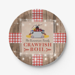 Crawfish Boil Annual Family Party Rustic Picnic Paper Plate