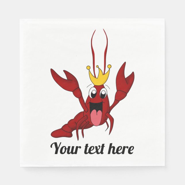 Crawfish Boil Annual Family Reunion Party Napkin (Front)