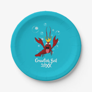 Crawfish Boil Annual Family Reunion Party Paper Plate