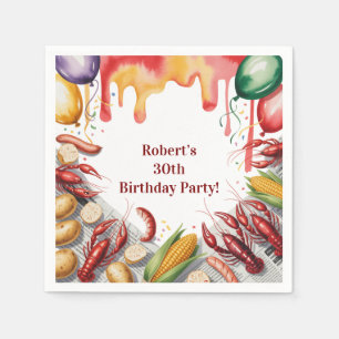 Crawfish Boil Birthday Party For Adults Napkin
