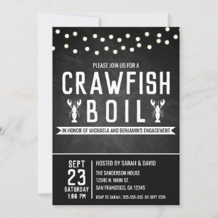 Crawfish Boil Couples Shower Engagement Party Invitation