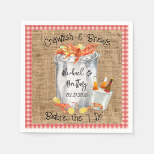 Crawfish Boil Couple's Wedding Shower Napkin