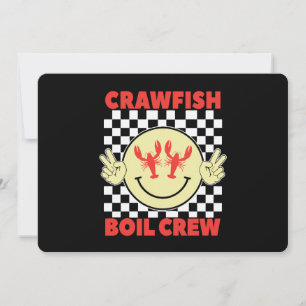 Crawfish Boil Crew Crawfish Season Crawfish Face Invitation