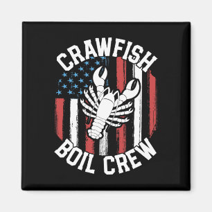 Crawfish Boil Crew Funny Cajun Shirts For Men Mard Magnet