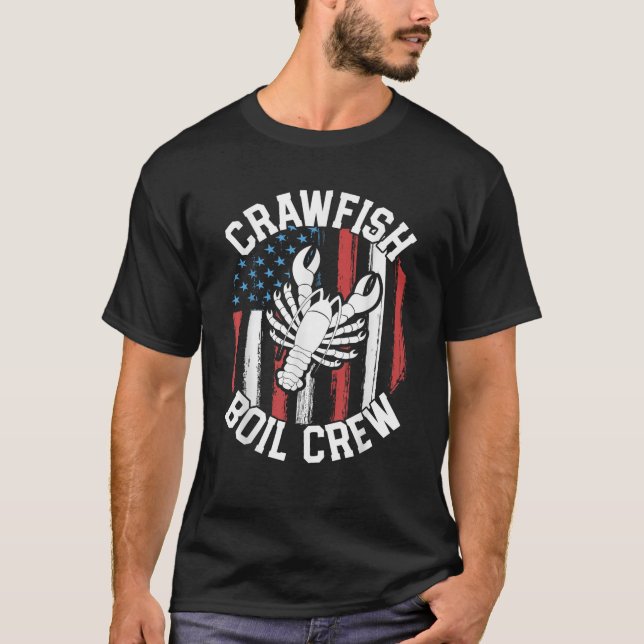 Crawfish Boil Crew Funny Cajuns For Men Mardi Gras T-Shirt (Front)