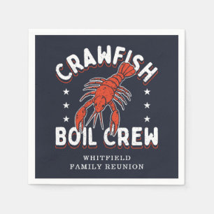 Crawfish Boil Crew Summer Seafood Family Party Napkin