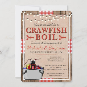 Crawfish Boil Engagement Party Couples Shower Invitation