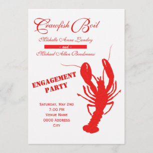 Crawfish Boil Engagement Party Invitation