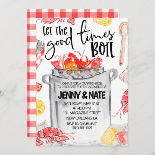 Crawfish Boil Engagement Party Invitation
